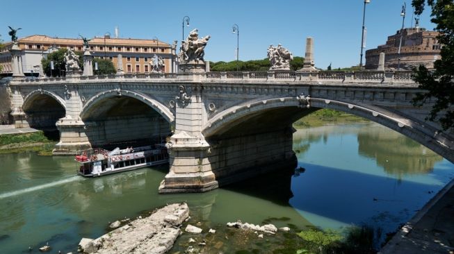 Sungai Tiber. [Andreas Solaro/AFP]