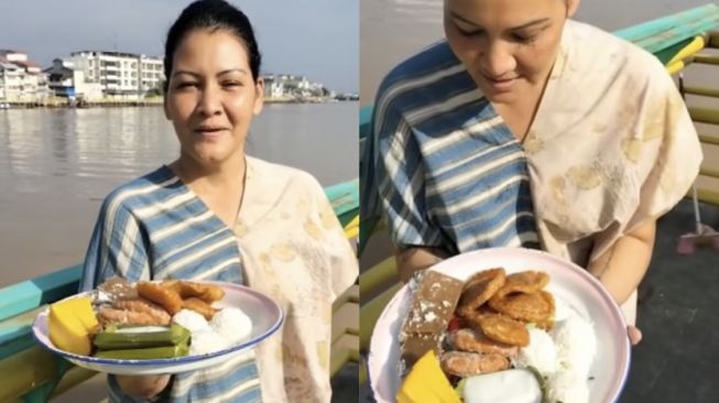 Datang ke Pontianak Melanie Subono Pilih Sarapan Jajanan Pasar: Makan di Tempat Mahal Kenyang Juga Kagak