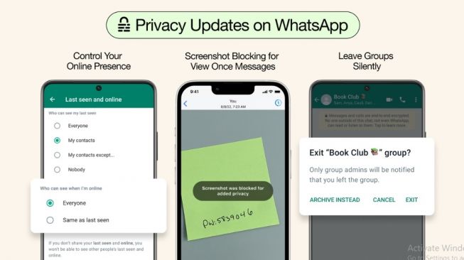 Fitur privasi baru WhatsApp. [WABetaInfo]