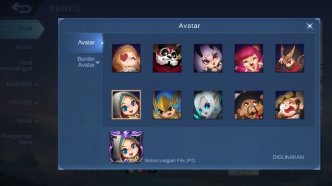 Cara Mengubah Avatar atau Foto Profil Mobile Legends, Mudah Dilakukan