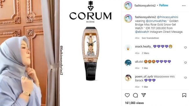  Koleksi Jam Tangan Syahrini (instagram/@fashionsyahrini2)