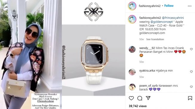  Koleksi Jam Tangan Syahrini (instagram/@fashionsyahrini2)