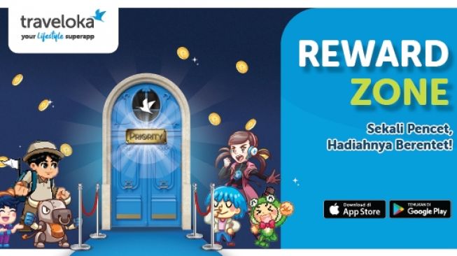 Traveloka Hadirkan Reward Zone, Cara Seru Dapat Hadiah Setiap Hari