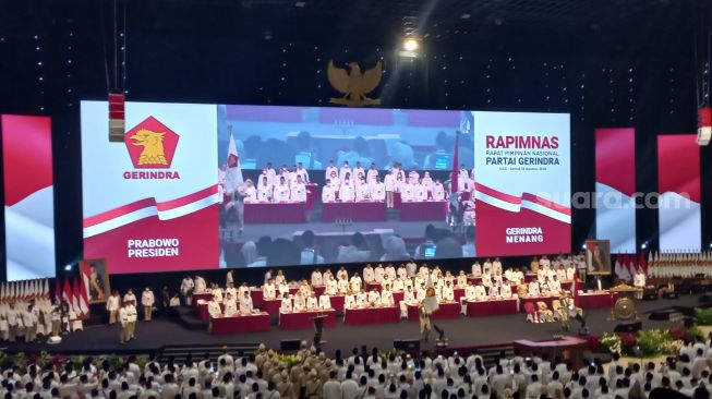 Resmi Dibuka, Agenda Hari Pertama Rapimnas Gerindra Hanya Minta Kesediaan Prabowo Maju Capres Lagi