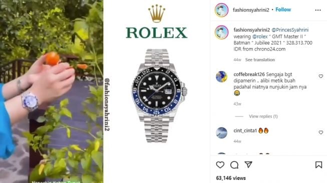  Koleksi Jam Tangan Syahrini (instagram/@fashionsyahrini2)