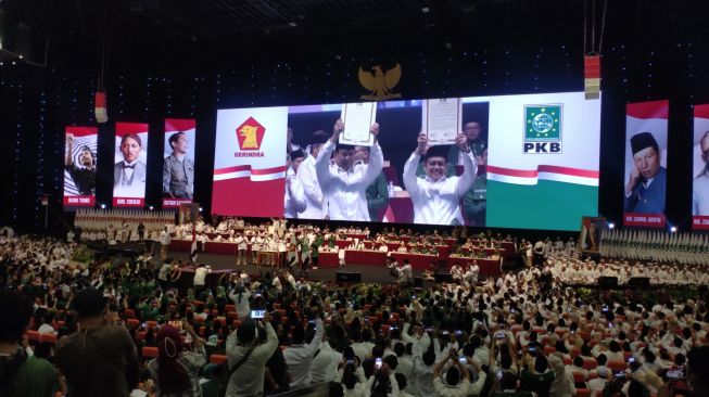 Prabowo dan Muhaimin Tandatangani Deklarasi Koalisi Pilpres 2024