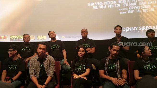 Konferensi film Sayap-Sayap Patah. [Rena Pangesti/Suara.com]