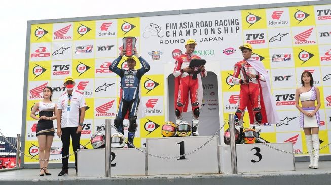 M Adenanta Putra raih podium 1 dan Herjun Atna Firdaus di podium 3 gelaran ARRC 2022 Jepang (Dok. AHM)