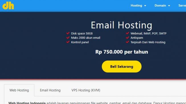 Dapur Hosting salah satu penyedia jasa web hosting di Indonesia. [Dok Dapur Hosting]