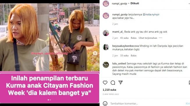 Unggahan soal Kurma Citayam [Instagram/@rumpi_gosip]