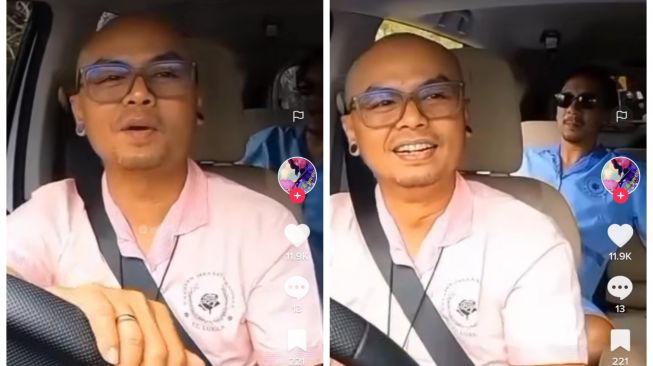 Wendy Cagur kemudikan mobil saat The Prediksi touring ke Bali (TikTok/@tehnopi)