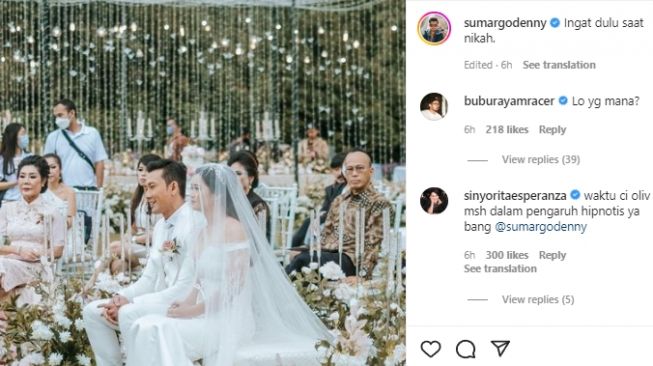 Denny Sumargo unggah foto saat menjalani prosesi pernikahan. [sumargodenny / Instagram]