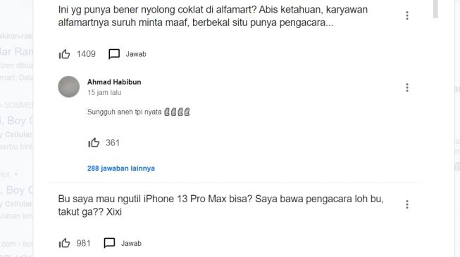 Sadis! Netizen Serbu Kolom Review Konter HP Milik Emak-emak Pengutil Cokelat di Alfamart