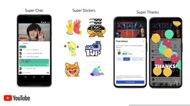 Youtube Luncurkan Fitur Monetisasi Super Chat dan Super Stickers di Indonesia