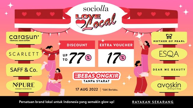 Semarak Kemerdekaan, Sociolla Gandeng 86 Brand Lokal Manjakan Pelanggan