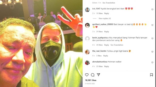 Video Hotman Paris conoció a Alan Walker durante un concierto en Bali, se tomaron una selfie e hicieron un video juntos. [instagram]