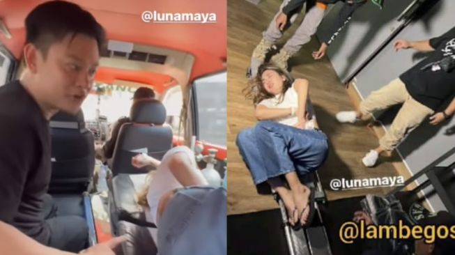 Luna Maya dilarikan ke rumah sakit saat buat konten bersama Bobon Santoso (Instagram.com)