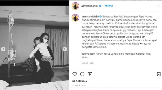 Unggahan Asmirandah [Instagram/@asmirandah89]