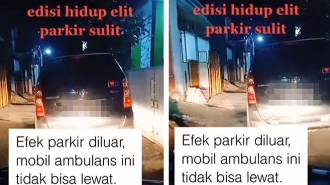 Viral Ambulans Tak Bisa Lewat Diduga karena Ada Mobil Parkir di Badan Jalan, Warganet: Hidup Elit, Parkir Sulit