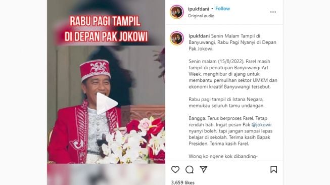 Berani Tampil di Depan Presiden, Bupati Banyuwangi Ngaku Bangga dengan Farel