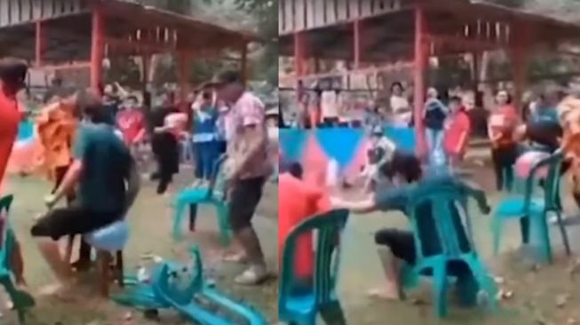 Lomba Meletuskan Balon, Pria Ini Berhasil Hancurkan Dua Kursi Sekaligus
