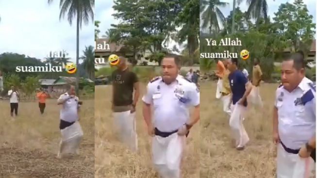 Serba Serbi Kemerdekaan, Suami Kalah Ikut Lomba Balap Karung, Suara Dukungan Istri Pada Video Malah Bikin Ngakak