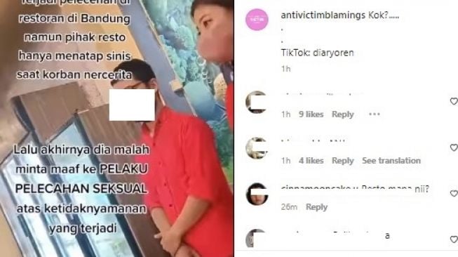 Perempuan Adukan Pelecehan, Pihak Restoran Malah Minta Maaf ke Terduga Pelaku: Anggap Korban Bikin Tak Nyaman