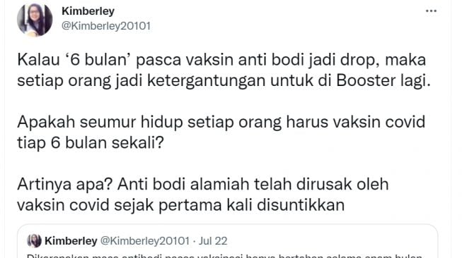 CEK FAKTA: Setiap Orang Harus Vaksin Covid-19 Tiap 6 Bulan Sekali Seumur Hidup, Benarkah?