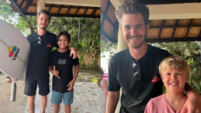 Potret Andrew Garfield Liburan di Bali, Foto-foto Sumringahnya Beredar di Medsos