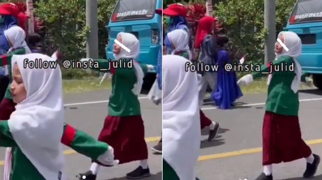 Viral Aksi Lincah Bocah Menikmati Gerak Jalan, Tingkah Lucunya Bikin Warganet Mesem: Sebelum Punya Beban Hidup