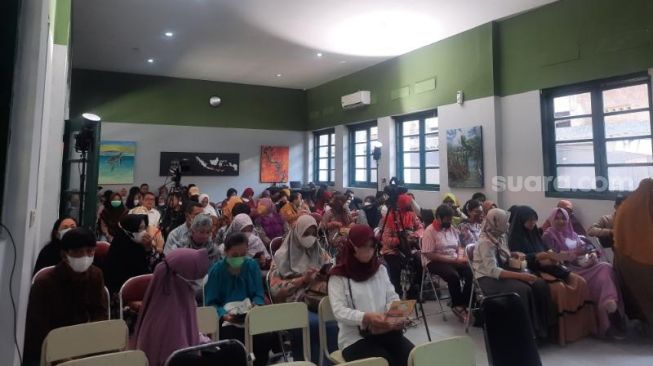 Peserta Kelas UMKM Keliling dalam gelaran Pasar Lokal Suara UMKM di Surakarta, Sabtu (10/8/2022) - (SuaraJogja.id/Wahyu Turi)