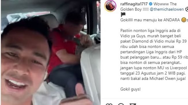 Raffi Ahmad Jadi Supir Michael Owen (Instagram/@raffinagita1717)