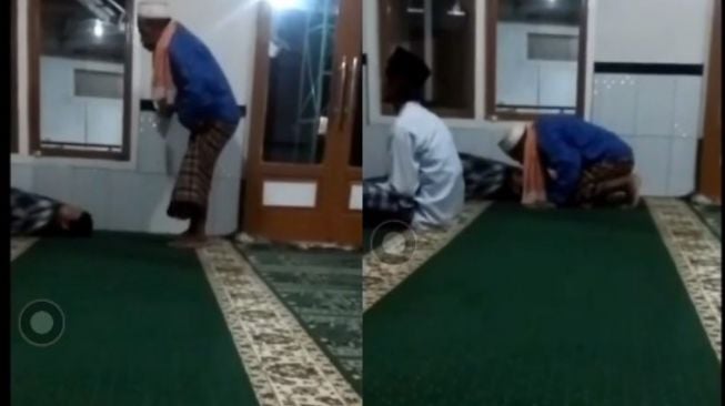 Tidur Telentang di Masjid, Pria Ini Tak Sengaja Tercium Bapak-bapak saat Bersujud