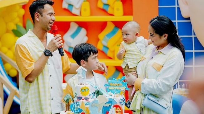 Potret Pesta Ulang Tahun Rafathar ke-7. (Instagram/melmistake)