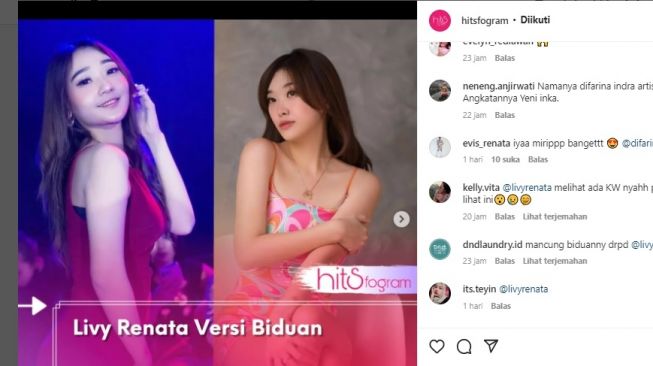 Punya Wajah Mirip Livy Renata, Biduan Cantik Ini Dipuji-puji Warganet