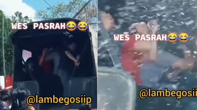 Viral Video Warga Siram Rombongan Polisi, Netizen: Berpikir Positif, Mungkin Mereka Lagi Merayakan HUT RI