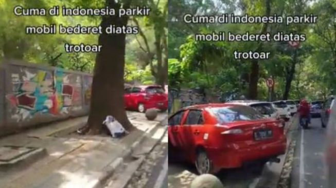 Cuma di Indonesia Trotoar Jadi Lahan Parkir Mobil, Publik: Padahal Simbol Terlihat Jelas