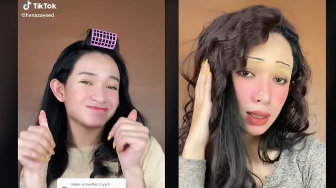 Tiktokers Ini Tirukan Makeup ala Kak Jill, Penjual Gorden yang Lagi Viral di TikTok