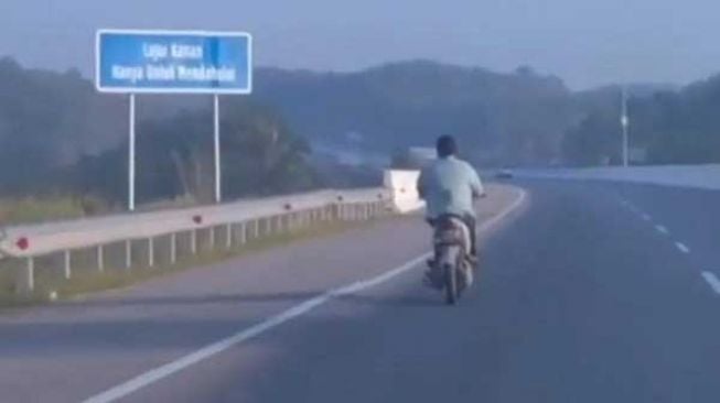 Pemotor Santai Masuk Tol Pekanbaru-Dumai, Ditlantas Polda Riau: Kapan Ini?