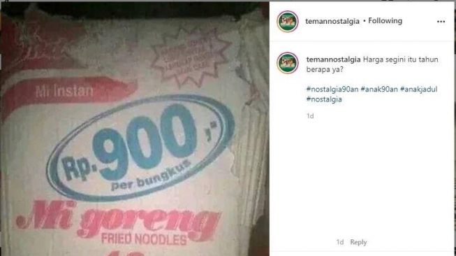 Kardus jadul mi instan ini bikin netizen nostalgia. (Instagram/ temannostalgia)