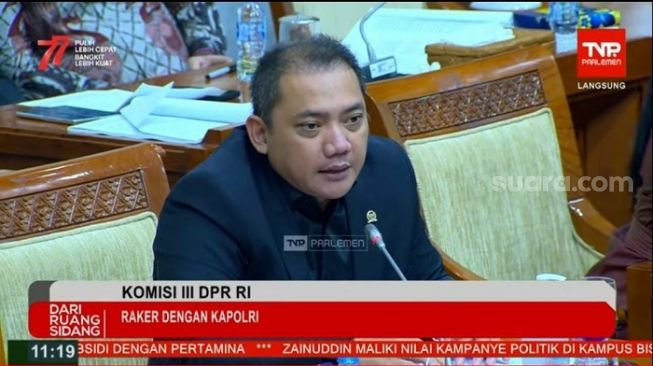 Anggota Komisi III DPR RI fraksi NasDem, Taufik Basari. (tangkapan layar)