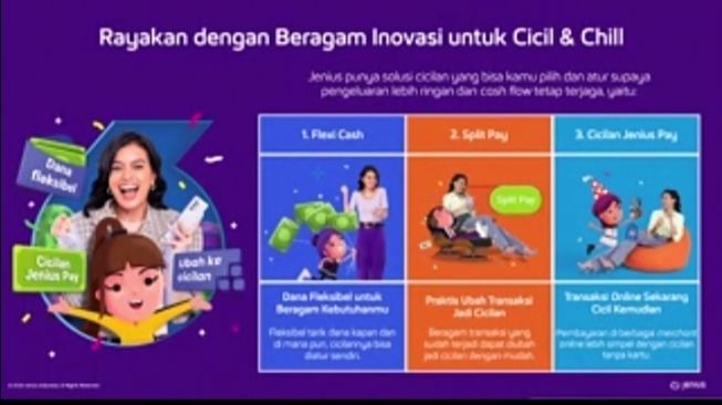 Fitur baru Jenius, dalam perayaan Ulang Tahun ke-6 dalam jumpa pers virtual, Selasa (23/8/2022). [Screenshot]