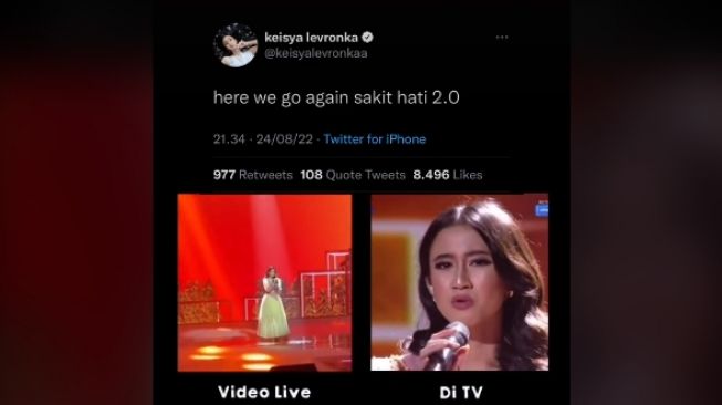 Penampilannya Diduga Diberi Efek Autotune oleh Pihak TV, Keisya Levronka: Sakit Hati 2.0