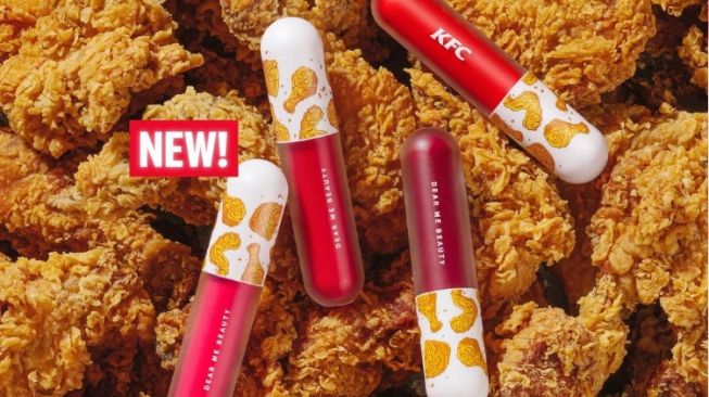 Unik Banget! Dear Me Beauty x KFC Luncurkan Lip Tint Baru, Awet hingga 12 Jam