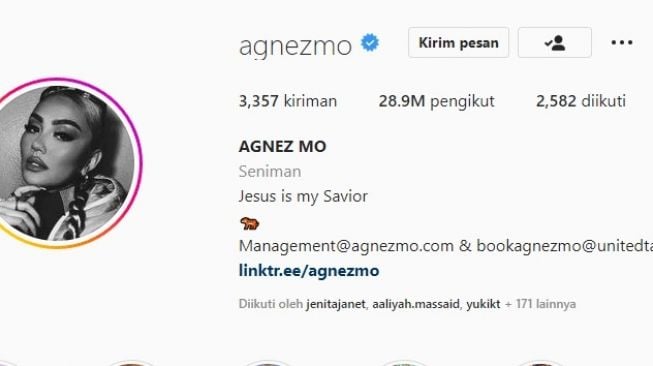 Fakta Agnez Mo pindah agama (instagram/@agnezmo)