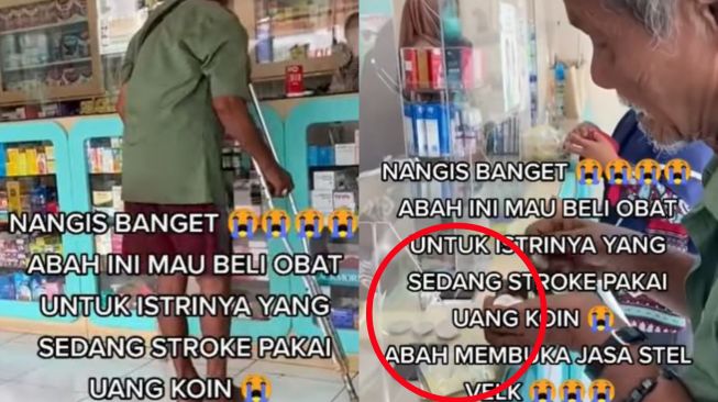 Video Viral Kakek 101 Tahun Beli Obat untuk Sang Istri Pakai Uang Koin, Warganet Prihatin