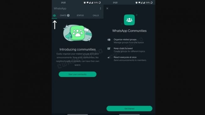 Fitur baru WhatsApp, Komunitas. [WABetaInfo]