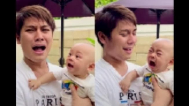 Lucunya Baby L, Ikut Nangis Liat Rizky Billar Pura-Pura Menangis