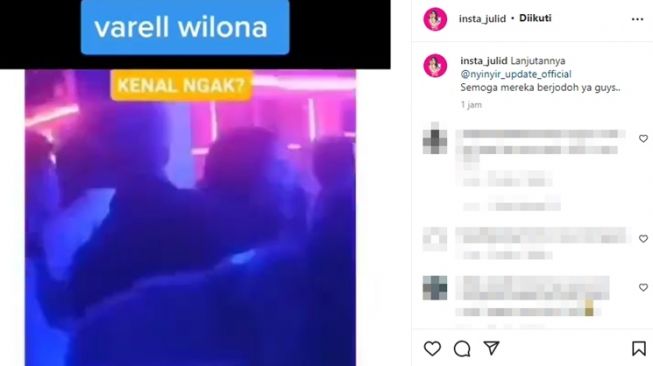 Unggahan soal Verrell Bramasta dan Natasha Wilona [Instagram/@insta_julid]