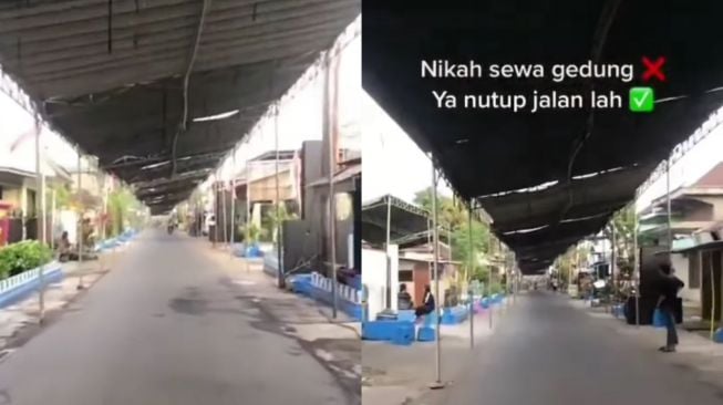 Video Tenda Didirikan di Sepanjang Jalan Diduga untuk Gelar Pesta Pernikahan, Tuai Pro Kontra Publik